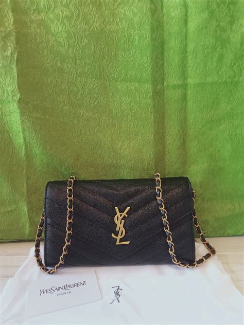 ysl wallet on chain preloved